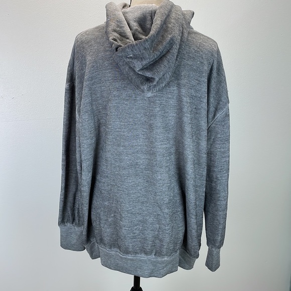 WILDFOX Hooded Sweatshirt Flamingos palm trees snowflakes Gray Size large - Picture 4 of 9